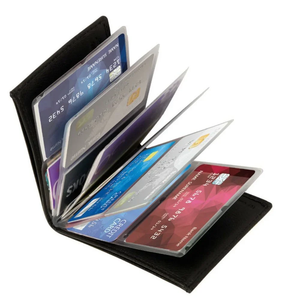 Wonder Wallet as seen on tv RFID blocking LEATHER CARBON FIBER Mens Wallet Purse